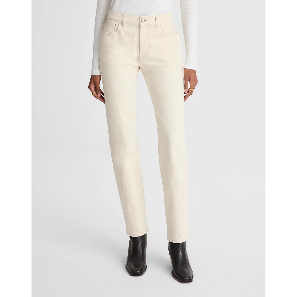 NWT Madewell Jules Slim Straight Jean Cream Sz 27 NX991 Minimalist Preppy
